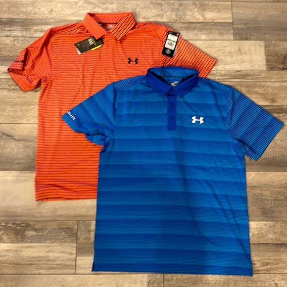 (2) Under Armour Golf Polos / Men’s L - Picture 1 of 5